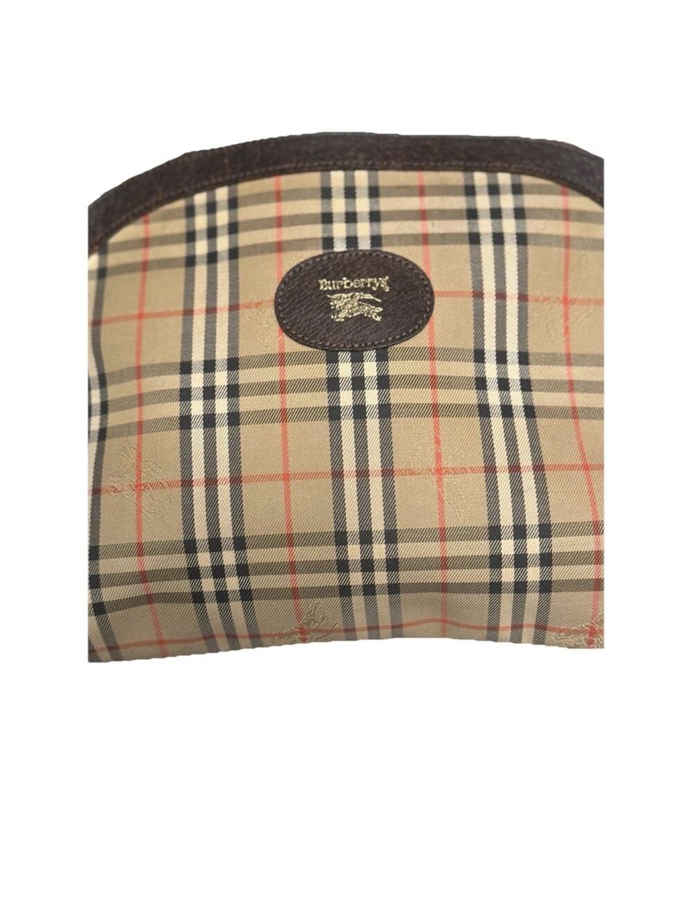BURBERRY’s Nova Check Beige Canvas Pouch Clutch Vintage - Picture 2 of 11